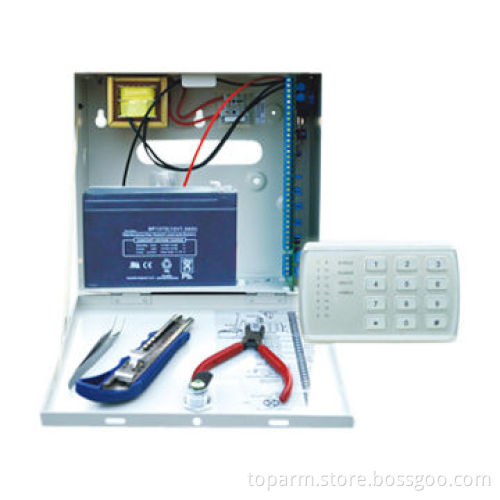 Alarm Panel with Telephone Line Monitoring Function and Power Supply Protection Function